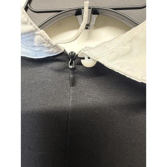 Wednesday Addams Dress by Aphratti Sz M Black Long Sleeve Mini Fit And Flare - Picture 8 of 9